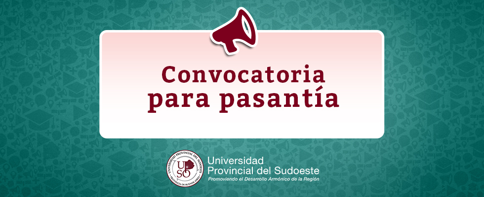 Convocatoria para Pasantía