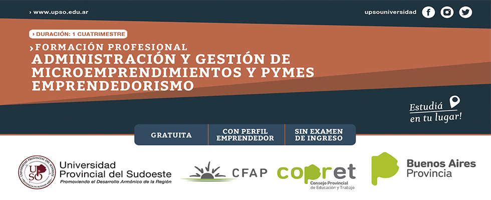 Formación Profesional: Administración y Gestión de Microemprendimientos y PyMEs